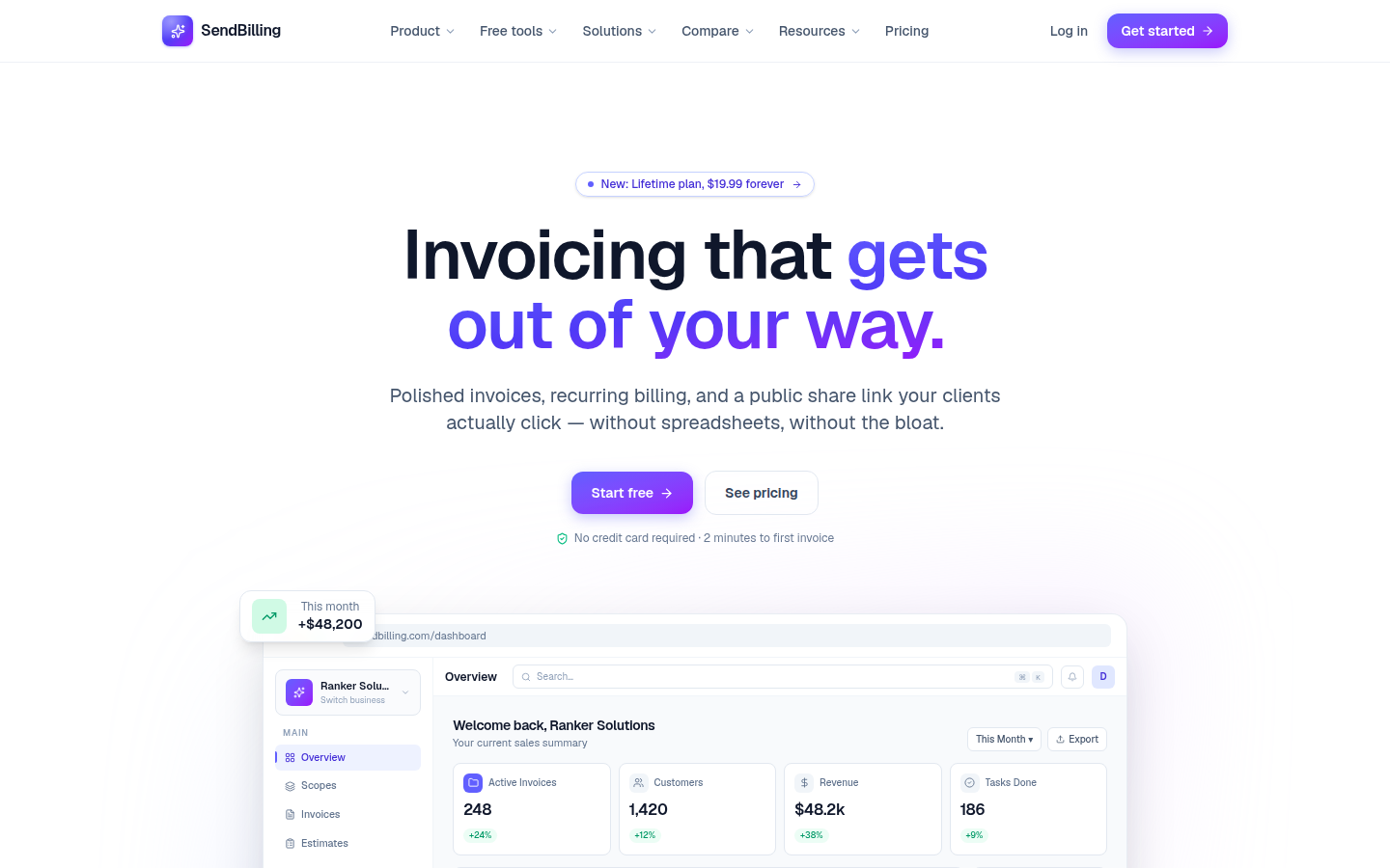 SendBilling preview